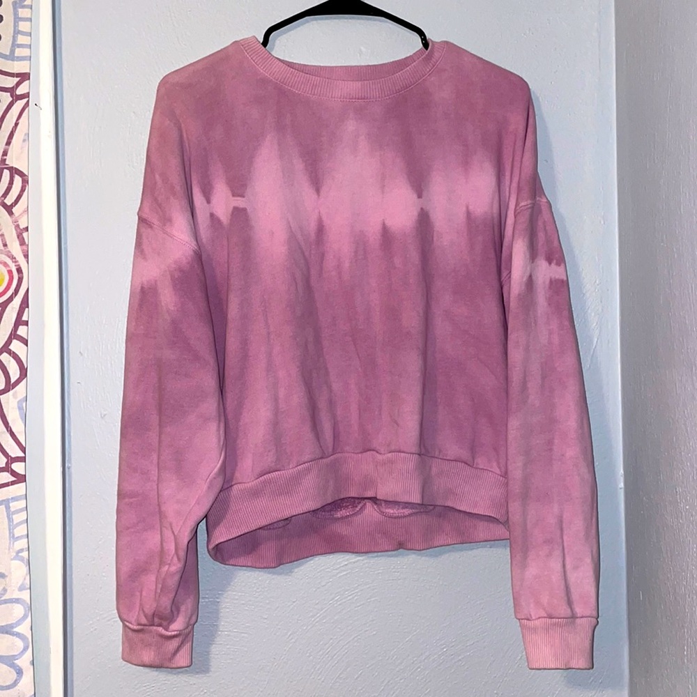 Purple tie-dye sweater